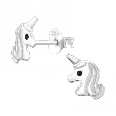 Einhorn - Silber 925 Ohrstecker ohne Stein A4S44656