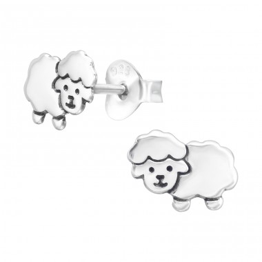 Schaf - Ohrstecker aus 925er Sterlingsilber ohne Stein A4S44896