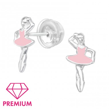 Ballerina – Premium – Schmuck Silber 925 farbige Ohrstecker A4S29357