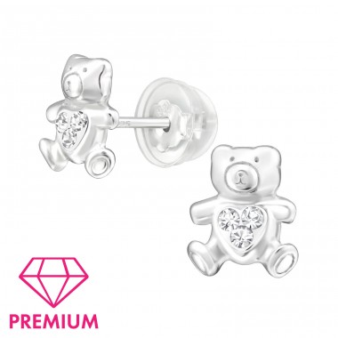 Medvedík - Premium* - Ohrstecker aus 925er Sterlingsilber mit Steinen A4S42988