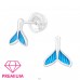 Coada balena - Argint 925 Cercei Cu Surub Colorati A4S45259