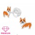 Câine Corgi - Premium* - Argint 925 Cercei Cu Surub Colorati A4S46297