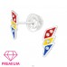 Blitz mit Kristallen - Premium* - 925Er Silber Premium Kinder Ohrstecker A4S48814