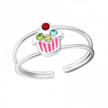 Cupcake - 925 Sterling Silver Rings for kids A4S20182