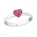 Fuchsia Heart - 925 Sterling Silver Rings For Kids A4S43633