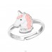 Unicorn with glitter - 925 Sterling Silver Rings For Kids A4S43634