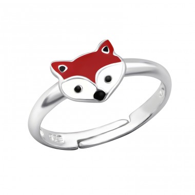 Fox - adjustable ring size - 925 Sterling Silver Rings For Kids A4S43638