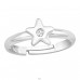 Star with crystal - 925 Sterling Silver Rings For Kids A4S44132