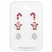 Candy Cane, Santa Claus, Choinki - Srebro próby 925 Komplety i zestawy dla dzieci A4S28468