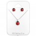 Ladybird - 925 Sterling Silver Sets Necklace With Earrings A4S28974