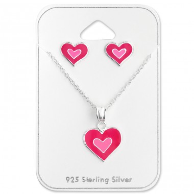 Heart - 925 Sterling Silver Jewellery sets for kids A4S28978