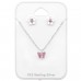 Butterfly and flowers - 925 Sterling Silver Jewellery Sets For Kids A4S33934