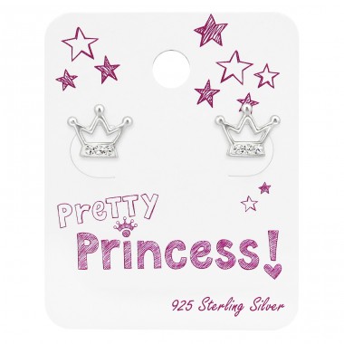 Princess Crown - Schmuck aus 925er Sterlingsilber + Kristallsilber-Sets für Kinder A4S34114