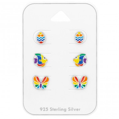 Farebné - Šperkové Striebro 925 Strieborné Sety Pre Deti A4S38724