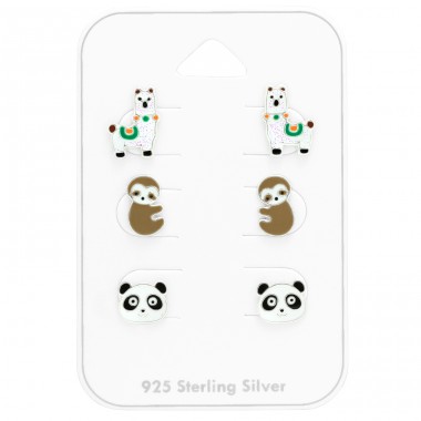 Lama, Koala und Panda - Schmucksets aus 925er Sterlingsilber für Kinder A4S41479