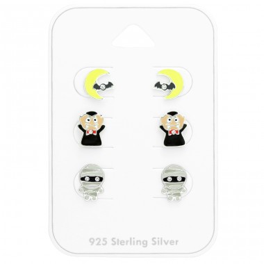 Halloween for kids on card - 925 Sterling Silver Jewellery Sets For Kids A4S41485