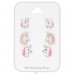 3x pairs of Unicorn on card - 925 Sterling Silver Jewellery Sets For Kids A4S43782