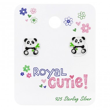 Panda na karte - Šperkové Striebro 925 Strieborné Sety Pre Deti A4S45438