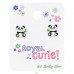 Urs Panda pe card - Argint 925 Seturi Pentru Copii A4S45438