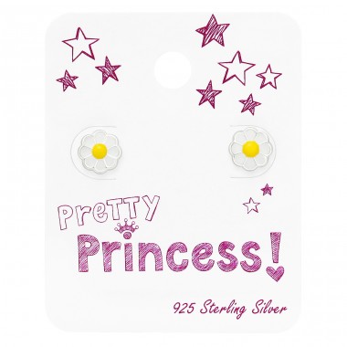 Daisy flower ear studs - 925 Sterling Silver Jewellery Sets For Kids A4S45452