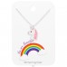 Colier cu Unicorn / Inorog pe card - Argint 925 Seturi Pentru Copii A4S45460
