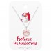 Lama unicorn pe card "Believe in Unicorns" - Argint 925 Seturi Pentru Copii A4S45467