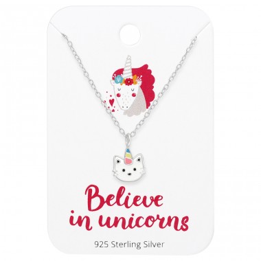 Caticorn "Believe in Unicorns" - 925 Sterling Silver Jewellery Sets For Kids A4S45468