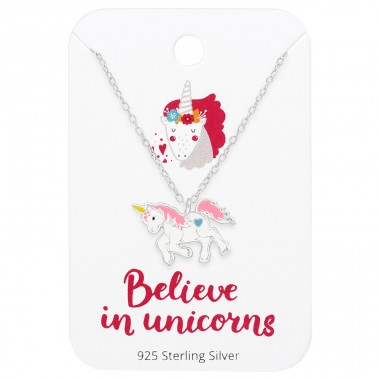 Unicorn "Believe in Unicorns" - 925 Sterling Silver Jewellery Sets For Kids A4S45470