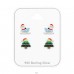 2 Pairs Christmas Tree With Hat And Santa Claus On Sleigh - 925 Sterling Silver Jewellery Sets For Kids A4S50521