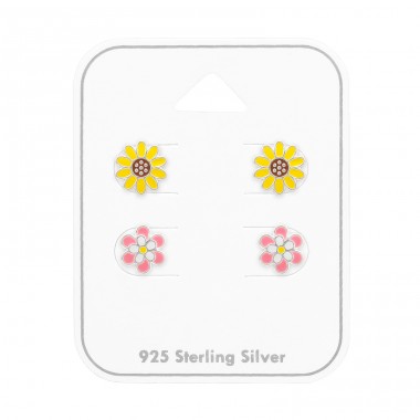 2 Pár Napraforgó És Százszorszép - 925 Ezüst Ezüst Szettek A4S50523