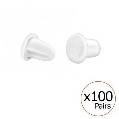 Rubber Backs - Rubber Silver jewelry accessories A4S32717
