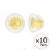 Silicone Coated Gold Plated Silver Butterfly Backs - Silicon + 925 Sterling Silver Silver Jewelry Accessories A4S41873