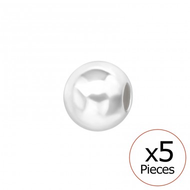 4mm Ball Bead Sterling Silver Finding - 925 Sterling Silver Silver jewelry accessories A4S45731