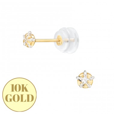 3 mm 5 Grinzi - aur de 10k Gold Earrings A4S48911