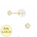 3mm 5 Prong - 10K Gold Gold Earrings A4S48911