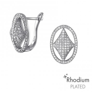 Oval - 925 Sterling Silver Heavy silver jewellery A4S20401