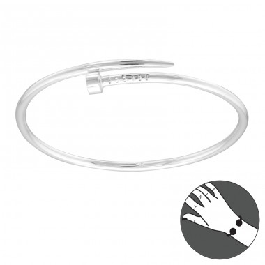 Nail - 925 Sterling Silver Silver Heavy A4S42836