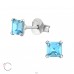 Štvorec S Swarovski® Kryštálmi - Šperkové Striebro 925 Swarovski Puzetové Náušnice A4S38307