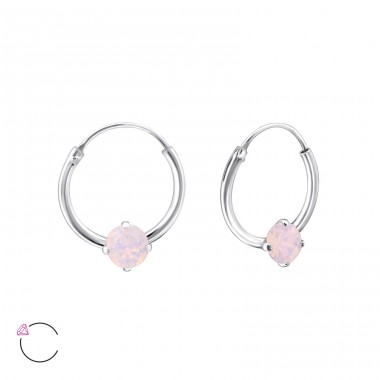 Kruhy s Swarovski® kryštálmi - Striebro 925 Swarovski Strieborne náušnice A4S27949