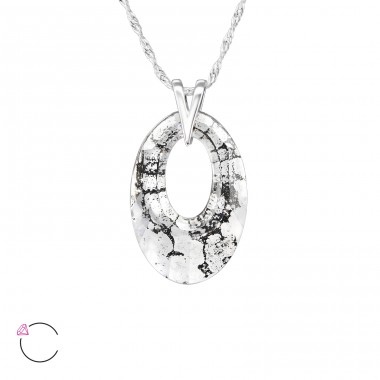 Strieborný Ovál Swarovski - Striebro 925 LaCrystale Náhrdelníky A4S27733