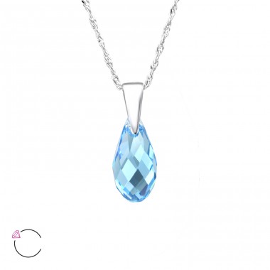Slza s Swarovski® kryštálmi - Striebro 925 Swarovski Náhrdelníky A4S27741