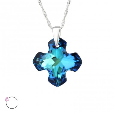 Strieborný Grécky Kríž Swarovski - Striebro 925 LaCrystale Náhrdelníky A4S29488