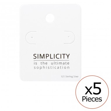 Kartki "Simplicity" na kolczyki - Papier Komplety Srebrne A4S35827