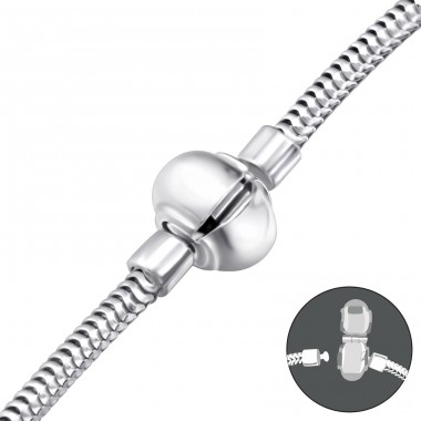 19cm Strieborný náramok na Korálky - Šperkové Striebro 925 Náramok Na Korálky A4S26570