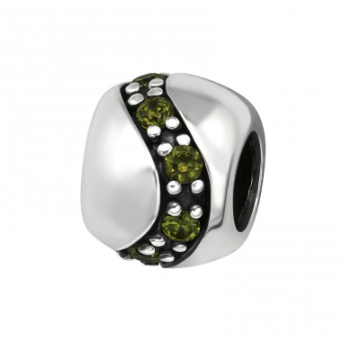 Okrągły - Srebro próby 925 Charms z cyrkonią/kryształem A4S3789