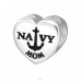 Heart Navy Mama - Striebro 925 Korálky bez kameňov A4S10311