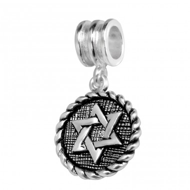 Hexagram - 925 Sterling Silver Beads without stones A4S10954