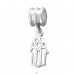 Závesné Hamsa Symbol - Striebro 925 Korálky bez kameňov A4S11430