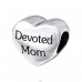 Heart Mom - 925 Sterling Silver Beads without stones A4S16828