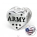 Heart Army - 925 Sterling Silver Beads without stones A4S16829